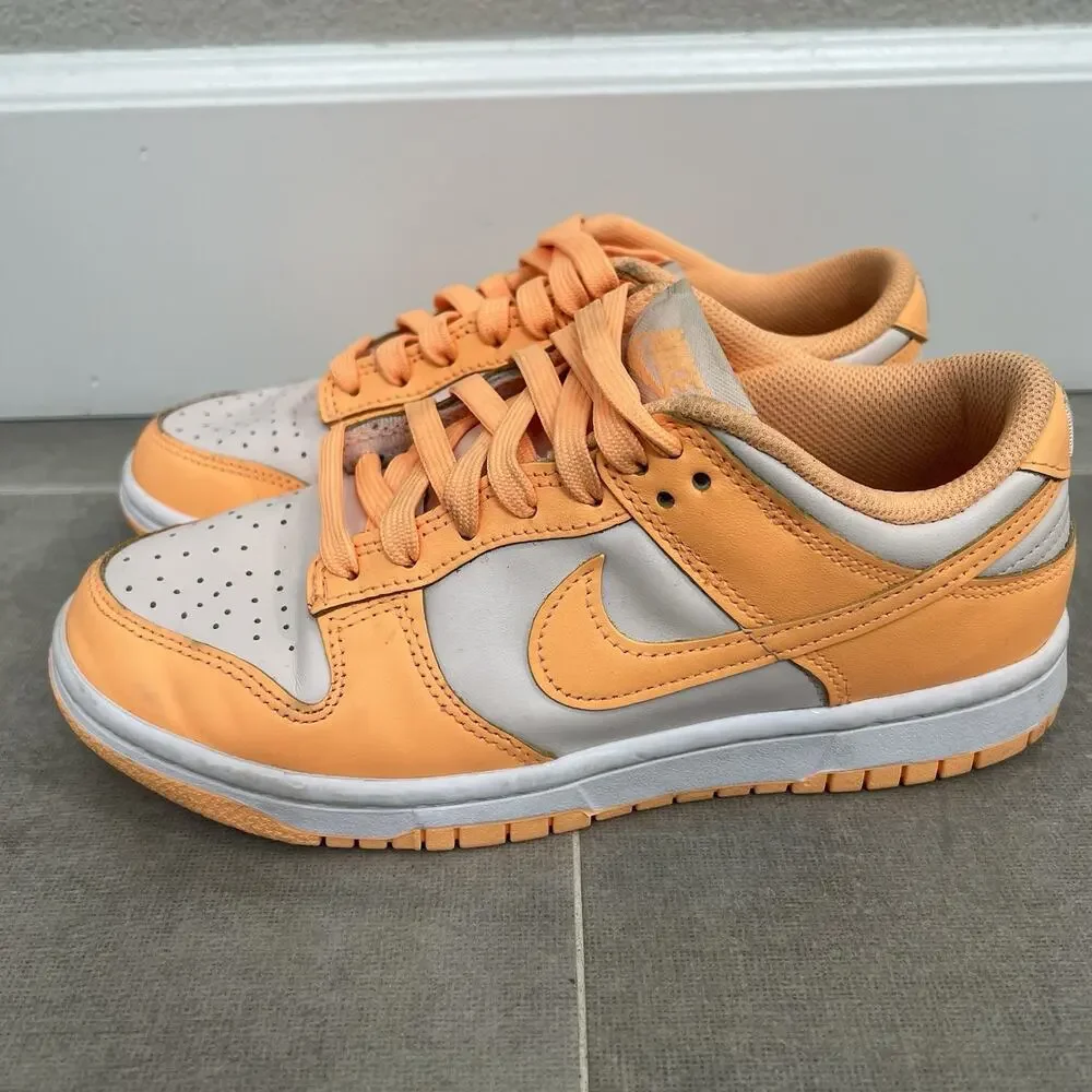 Nike Dunk Low Womens 6.5 Peach Cream Low Top Sneakers Casual Shoes DD1503-801
